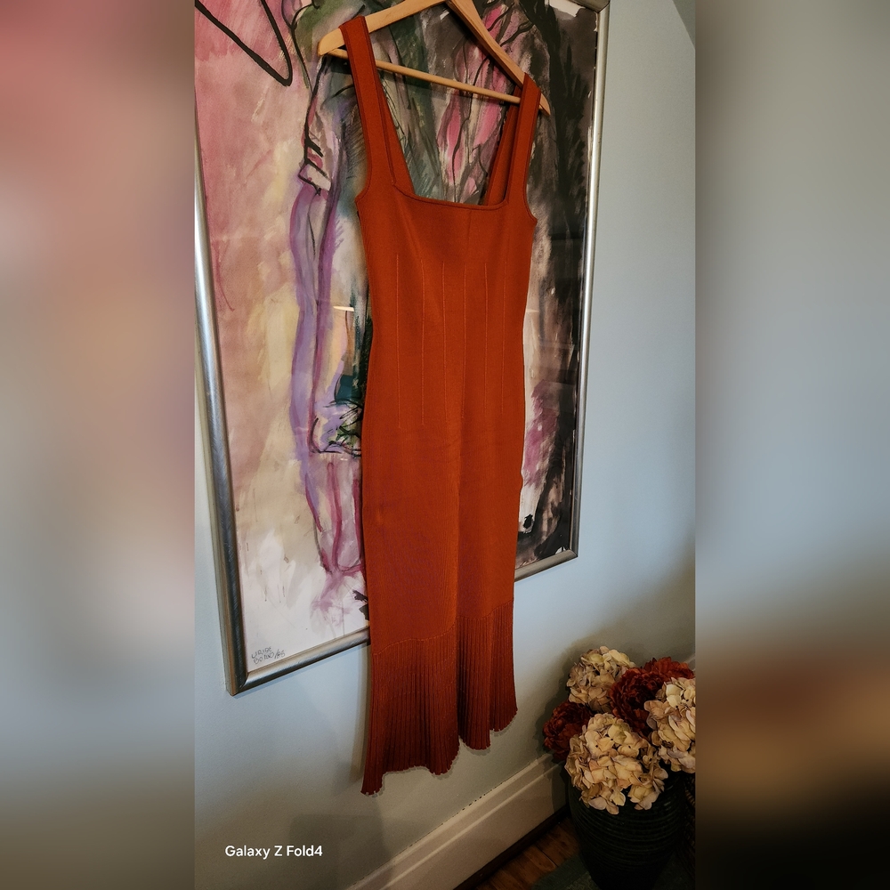 Galvan London Atalanta Dress, Mustard, Large